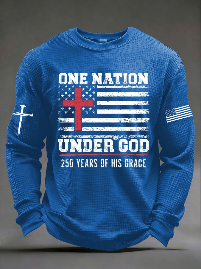 Men's casual faith waffle-knit T-shirt