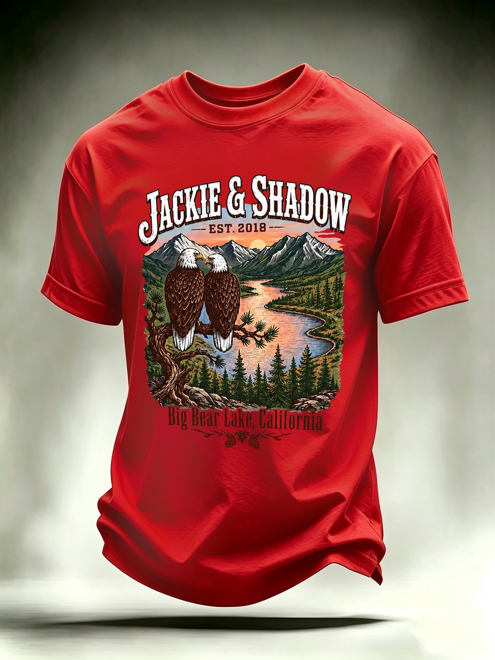 Men's JACKIE & SHADOW Print Crew-Neck T-Shirt