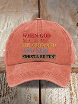 Unisex Faux Embroidered Faith Baseball Cap