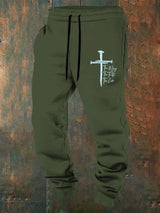 Men's Jesus The Way The Truth The Life Print Casual Trousers