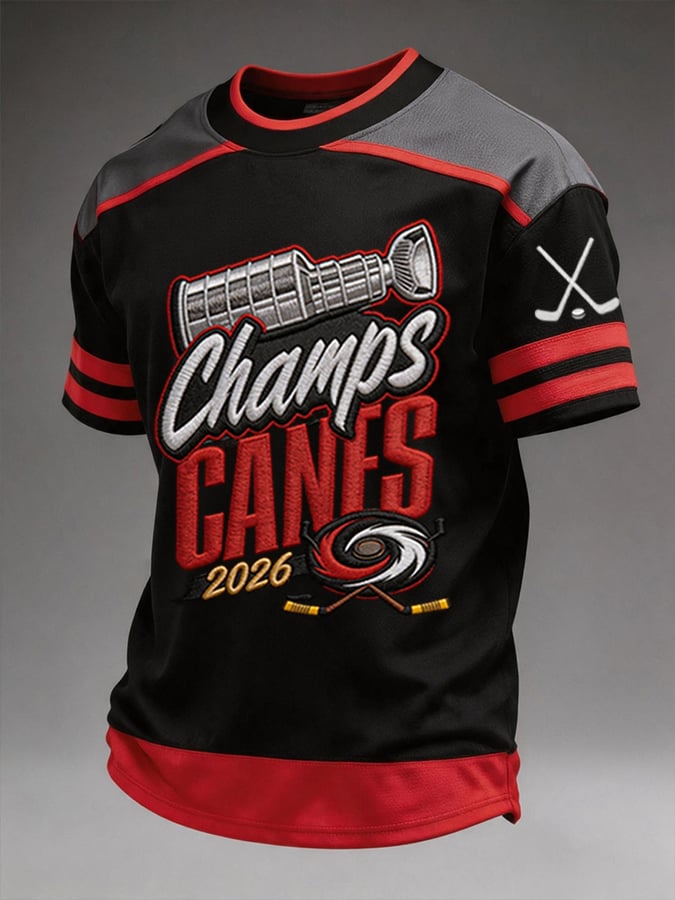 Men's Ice Hockey Printed Short-sleeved T-shirt