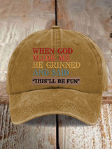Unisex Faux Embroidered Faith Baseball Cap