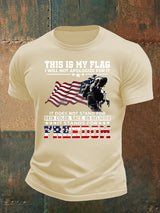 Men's  THIS IS MY FLAG Print T-Shirt