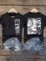 Women's  Racing Print T-Shirt