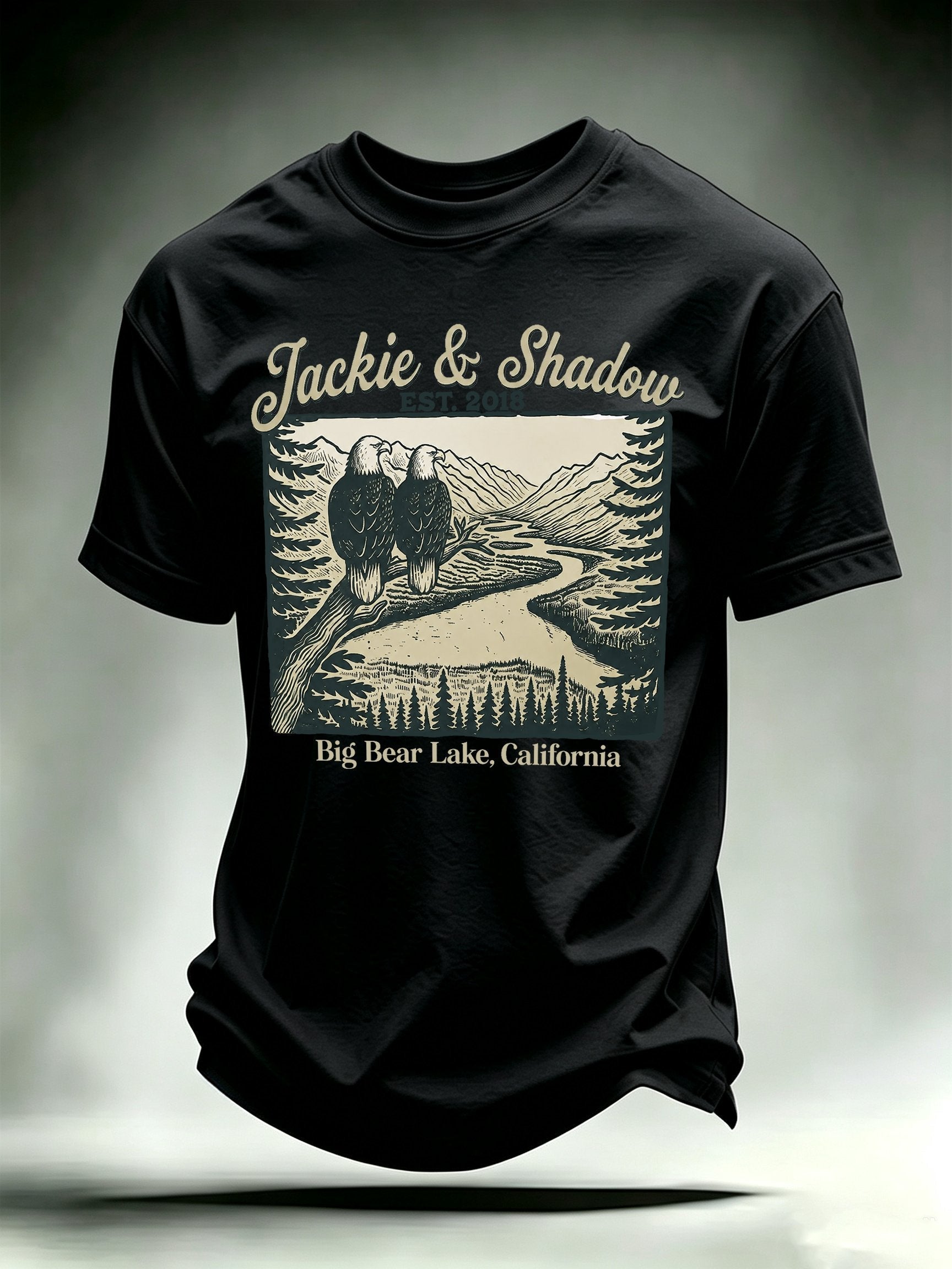 Men's JACKIE & SHADOW Print Crew-Neck T-Shirt