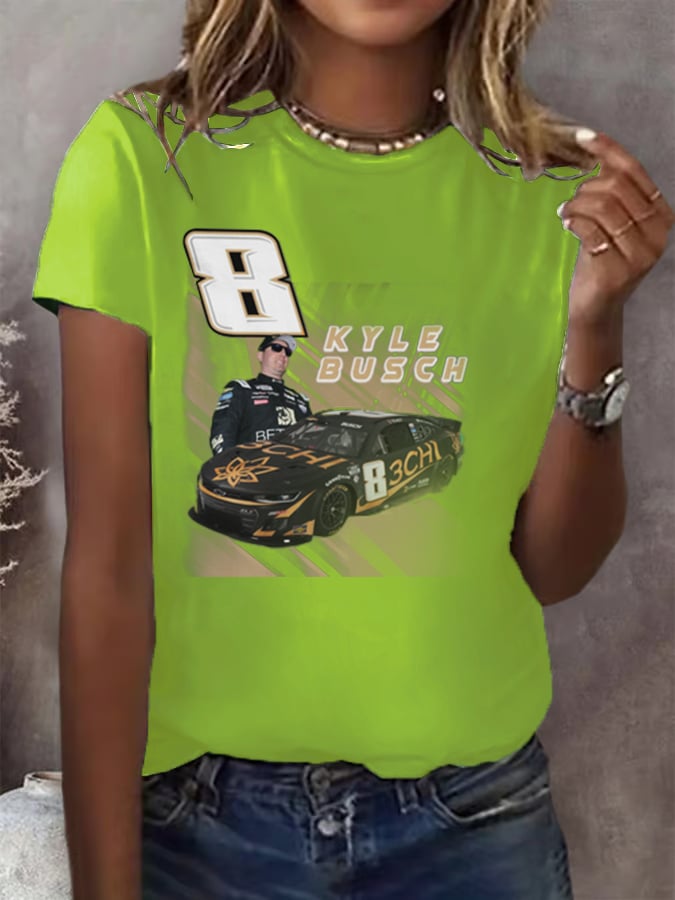 Women's  Racing Print T-Shirt