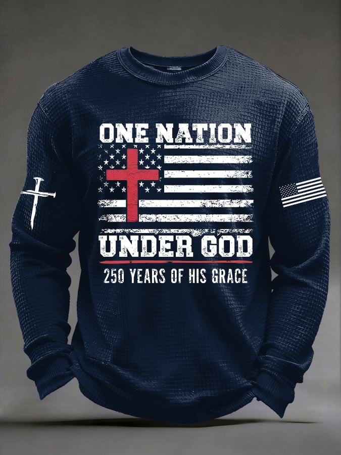 Men's casual faith waffle-knit T-shirt