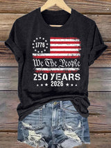 Women's  250 YEARS Print Round-Neck T-Shirt