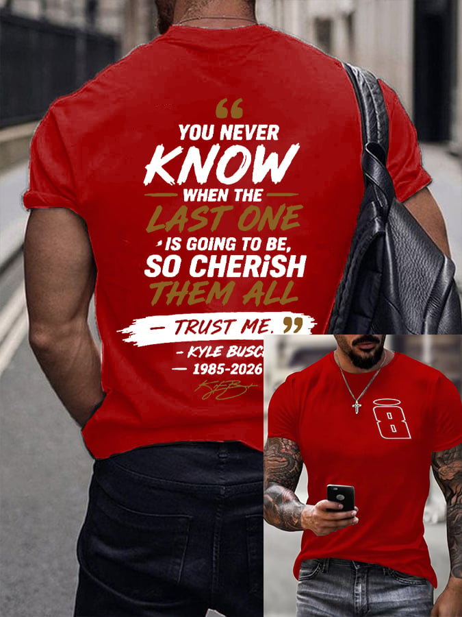 Men's Racing Legend Memorial Print Round Neck T-shirt