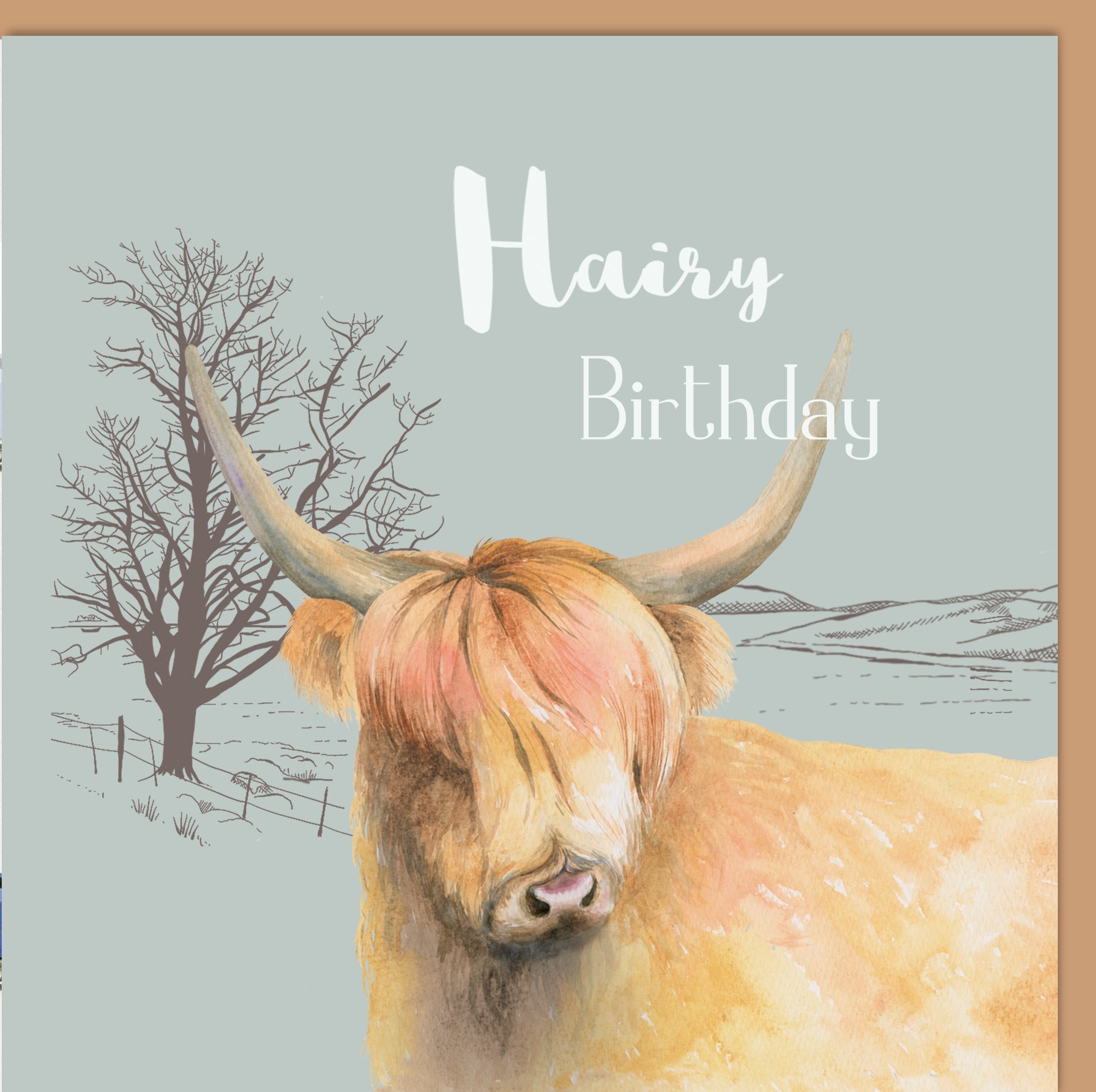 Highland Cow "Hairy Birthday" Card