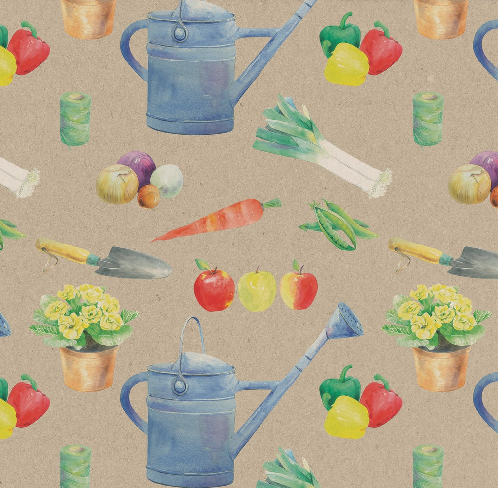 Gardening Wrapping Paper and Tags