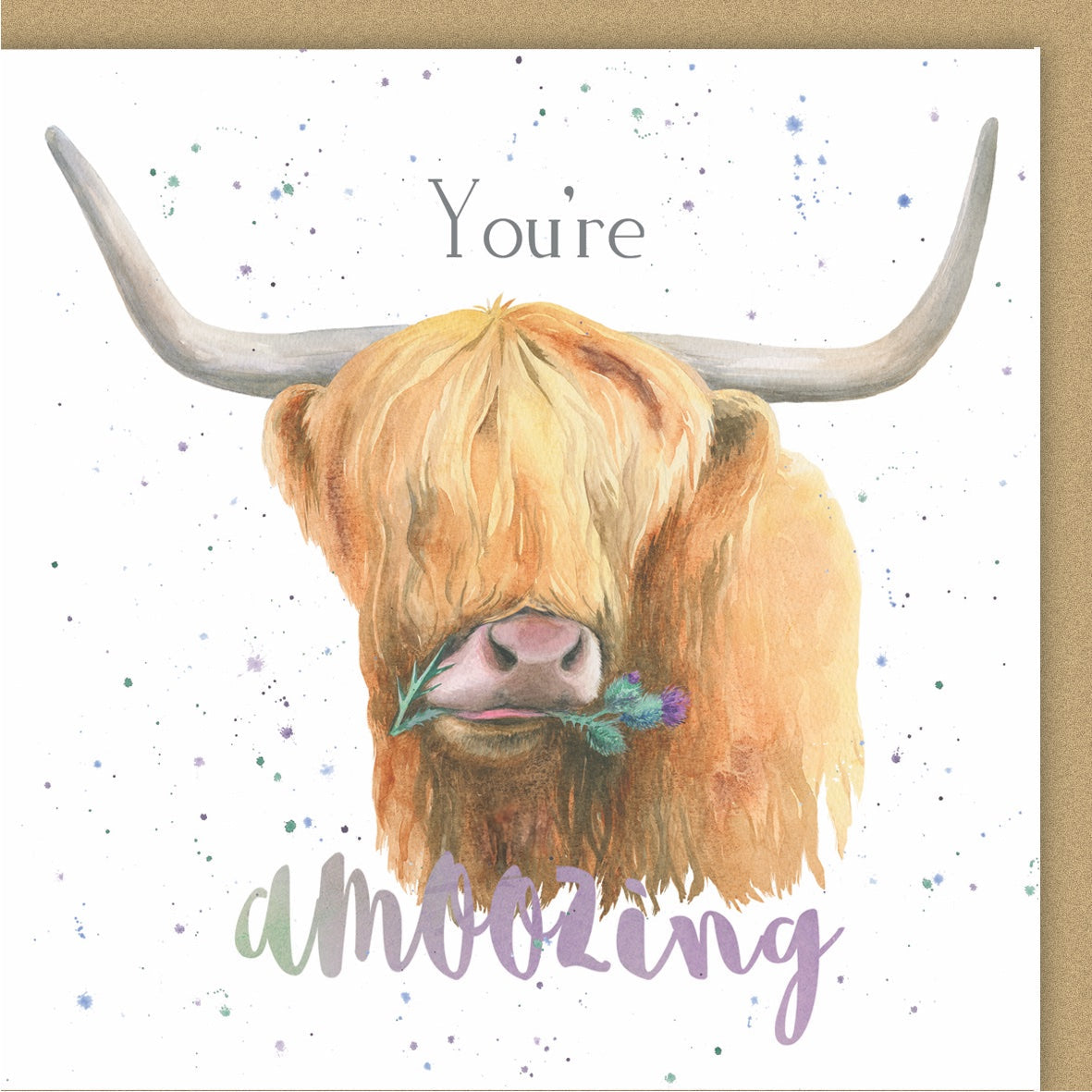 Highland Cow "You're Amoozing" Greeting Card